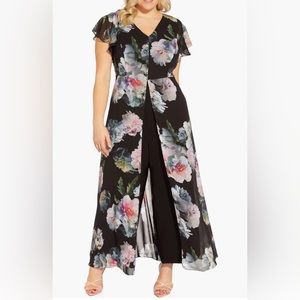 Adrianna Papell Floral Print Jumpsuit